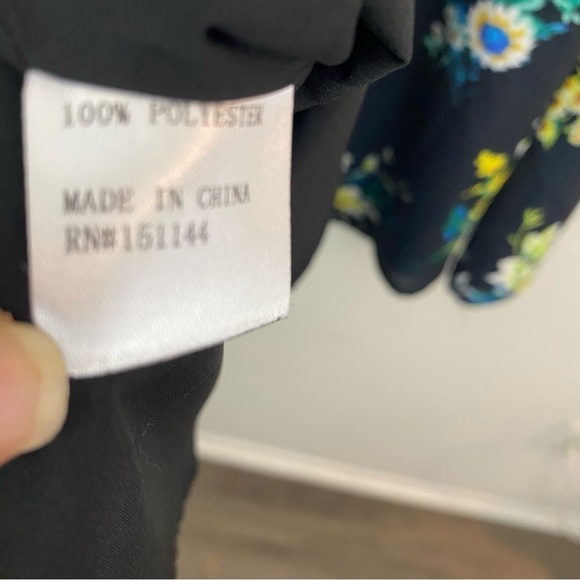 Anthropologie Lea & Viola Polka Dot & Floral Short Sleeve Dress XS - Picture 4 of 7